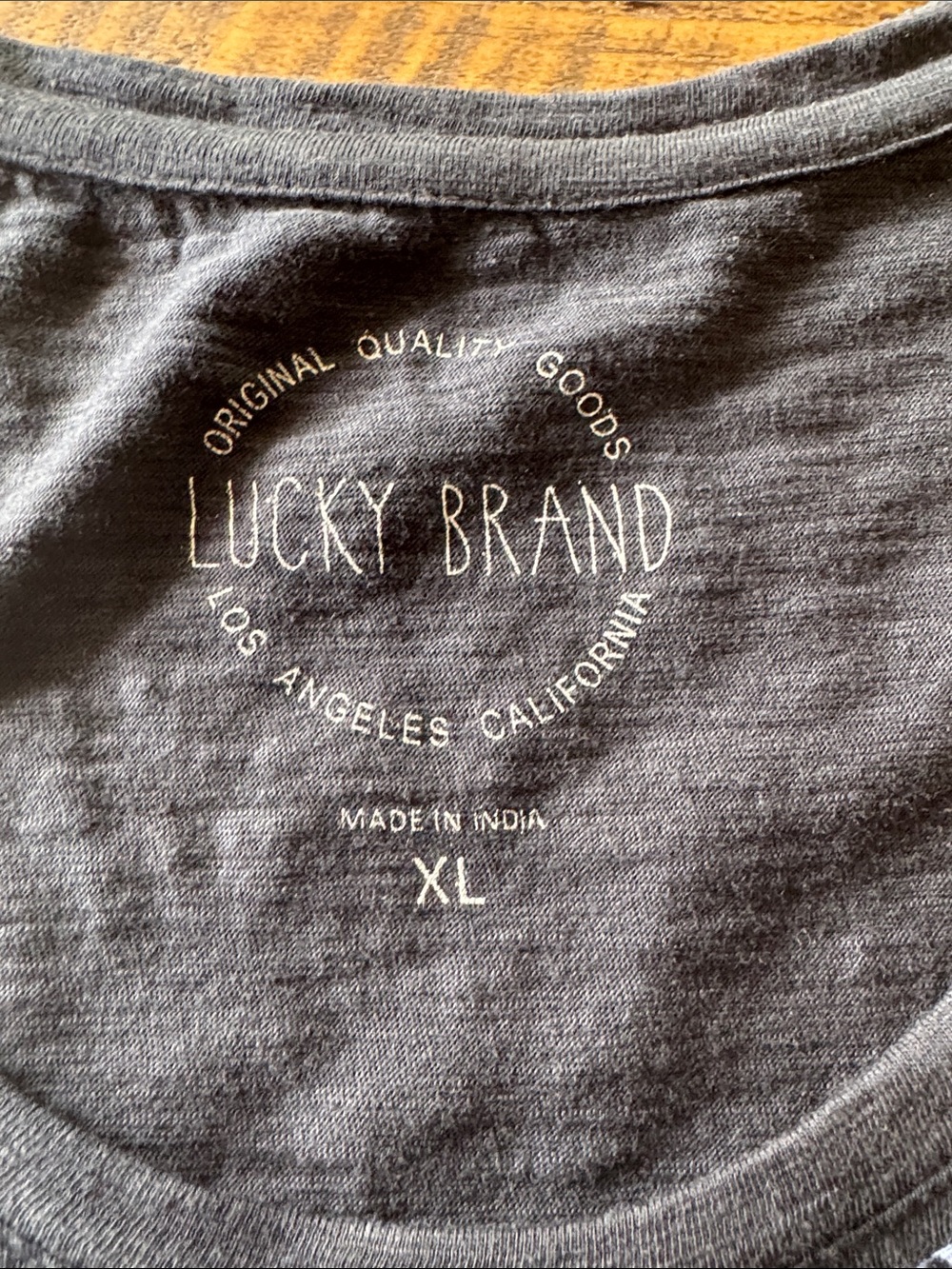 Lucky Brand Dark Navy Peacock Embroidered Tank Top - - Picture 7 of 8